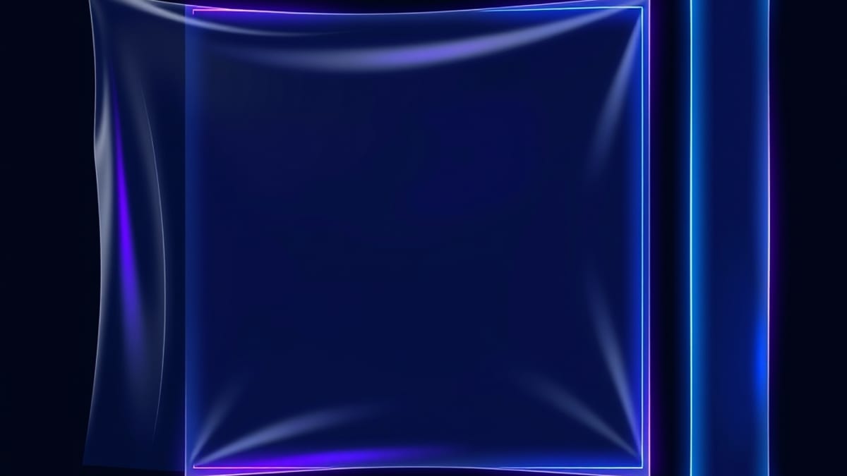 A single translucent sheet stretched to fit three differently shaped frames simultaneously.