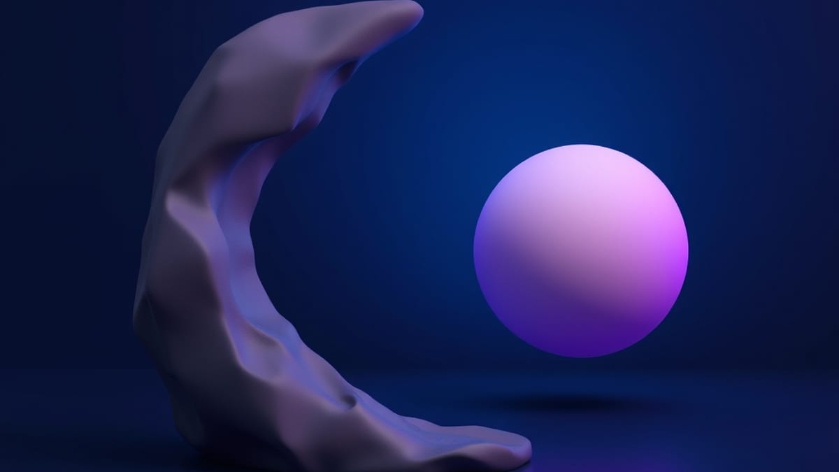 A rough clay lump passing through an archway and coming out the other side as a smooth polished sphere.