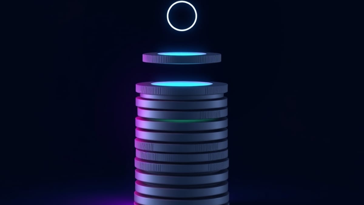 A stack of identical discs with openings of increasing size, letting progressively wider beams of light through.